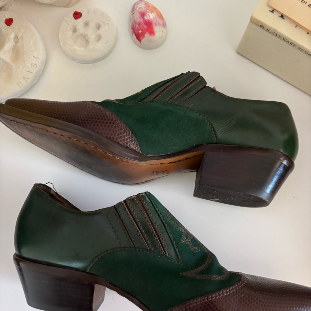 Nine West Green and Brown women’s bootie - Picture 2 of 6